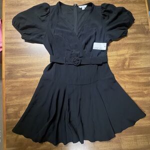 Nine West Black Dress with Puff Sleeves